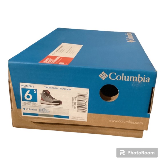 NWT- Box included. Columbia Trailstorm Peak boots. Gray w/pink. 6.5 women’s - Picture 2 of 5